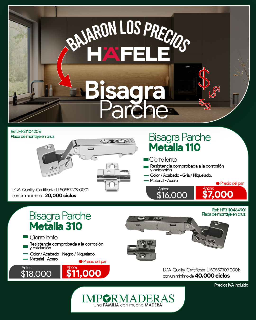 bisagra hafele